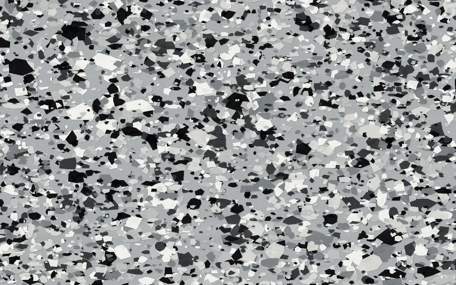 Gray, black, and white decorative flake floor coating sample